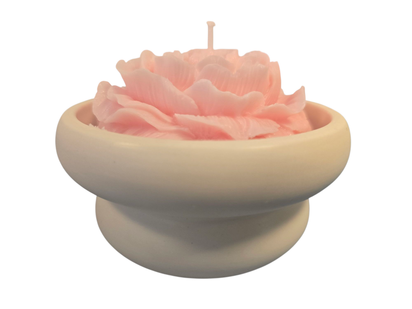 🌹Rose Reverie – Geurkaars in Jesmonite Houder