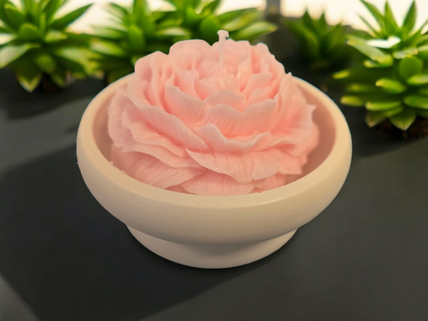 🌹Rose Reverie – Geurkaars in Jesmonite Houder