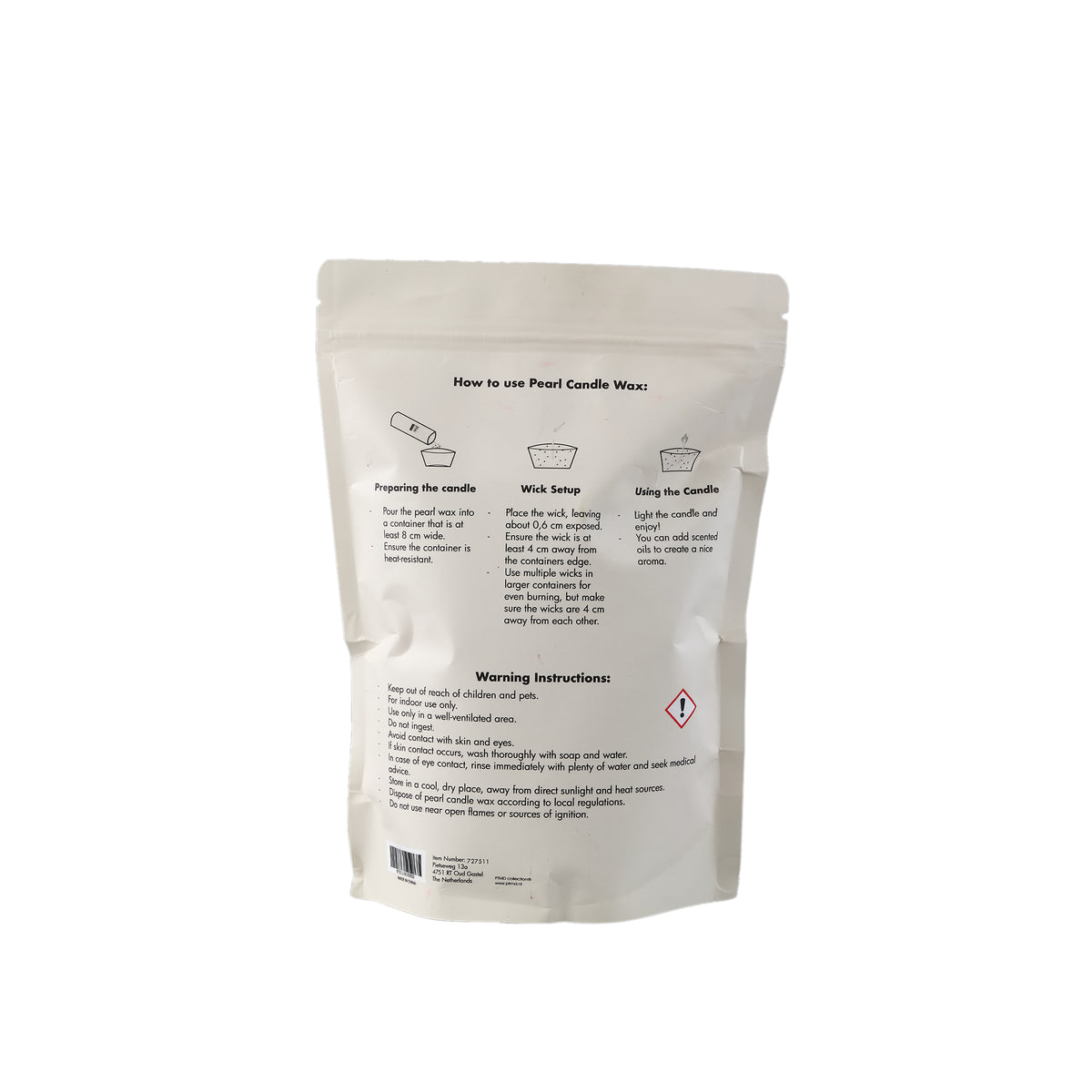 PTMD Kaarsenzand – herbruikbare waxparels, 500 gram - beige