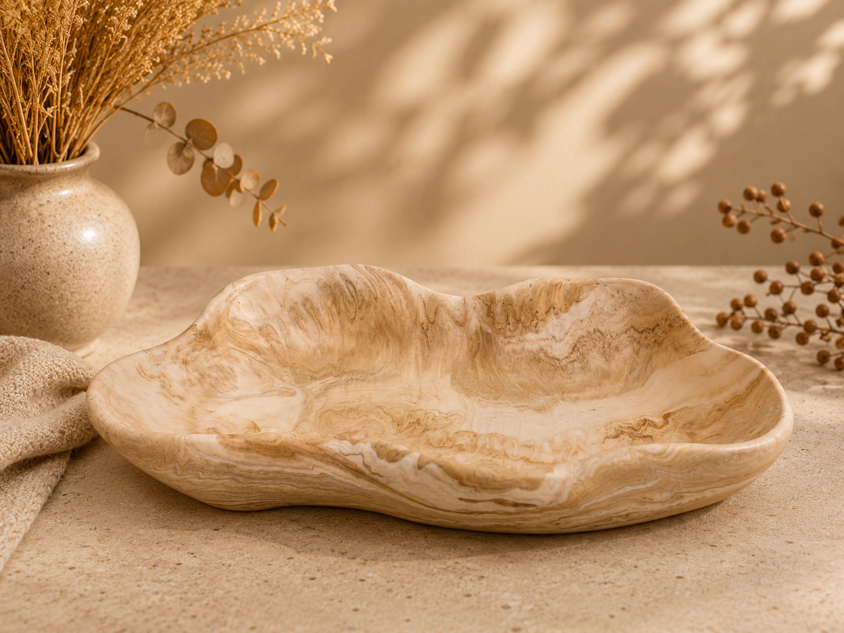 Organic Marble Tray – Handgemaakt Jesmonite schaal