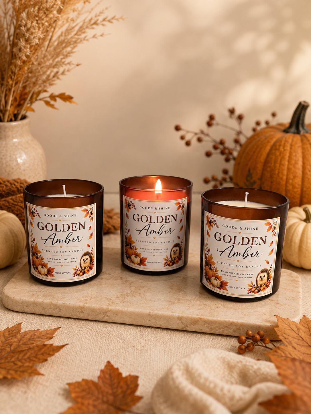 Golden Amber - Scented Soy Candle