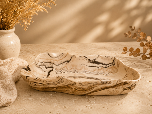 Organic Marble Tray  – Handgemaakt Jesmonite schaal