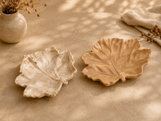 Autumn Leaf Tray – Handgemaakt Jesmonite schaal