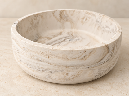 Sandstone Bowl – Handgemaakte Jesmonite Schaal 12 en 17 cm