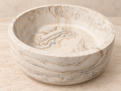 Sandstone Bowl – Handgemaakte Jesmonite Schaal 12 en 17 cm